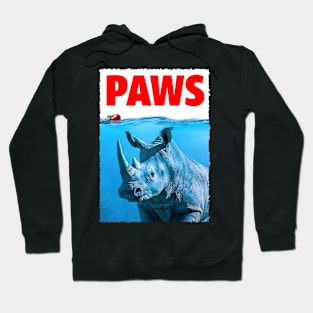 Safari Serenity Rhino PAWS, Stylish Tee for Wildlife Enthusiasts Hoodie